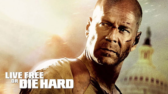 Film, Live Free or Die Hard, Bruce Willis, John McClane, Wallpaper HD HD wallpaper