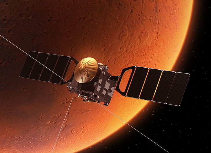 Marte, orbiter, missão, 4k, fundo, HD papel de parede