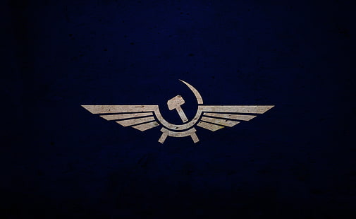 ソビエト連邦のシンボル、白い翼のロゴ、芸術、グランジ、ソビエト、シンボル、連合、 HDデスクトップの壁紙 HD wallpaper