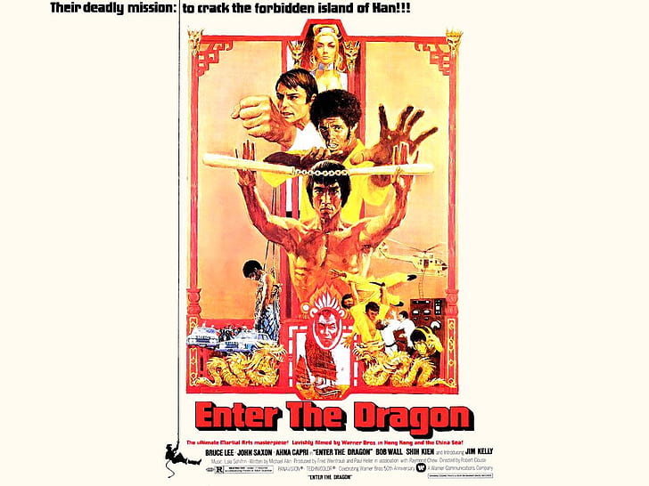Film 70-an, Enter the Dragon Entertainment, Film HD Art, bioskop, klasik, Film, 70-an, Bruce Lee, Enter the Dragon, Wallpaper HD
