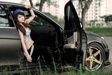 Hot girl Macy Pine in Car, girl, macy, pine, hot babes and girls, HD wallpaper HD wallpaper