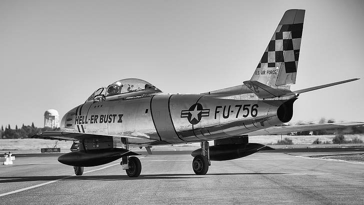 fighter, jet, Sabre, F-86, HD wallpaper