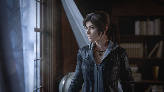 Лара Крофт, игровой персонаж, Rise of the Tomb Raider, Лара Крофт, фотошоп, рендер, HD обои HD wallpaper