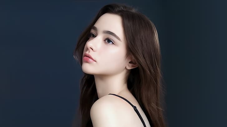 dasha taran, photoshopped, lips, face, women, Russian model, HD wallpaper