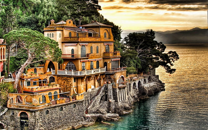 Portofino Coast Genoa, Wallpaper HD
