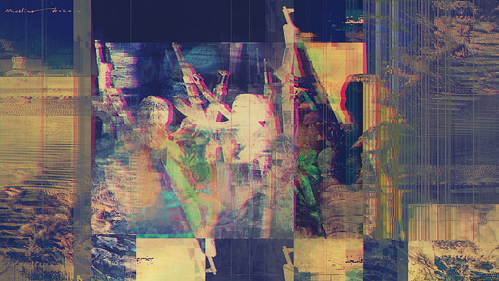 sztuka glitch, LSD, abstrakcja, Tapety HD