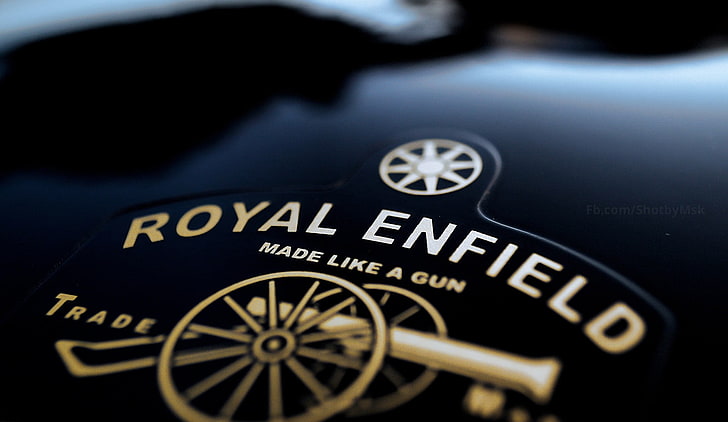 Royal Enfield logo, Royal Enfield, macro, logo, HD wallpaper