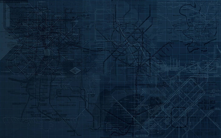 niebieska mapa, karta, plamy, tło, ciemne, linia, tekstura, Tapety HD