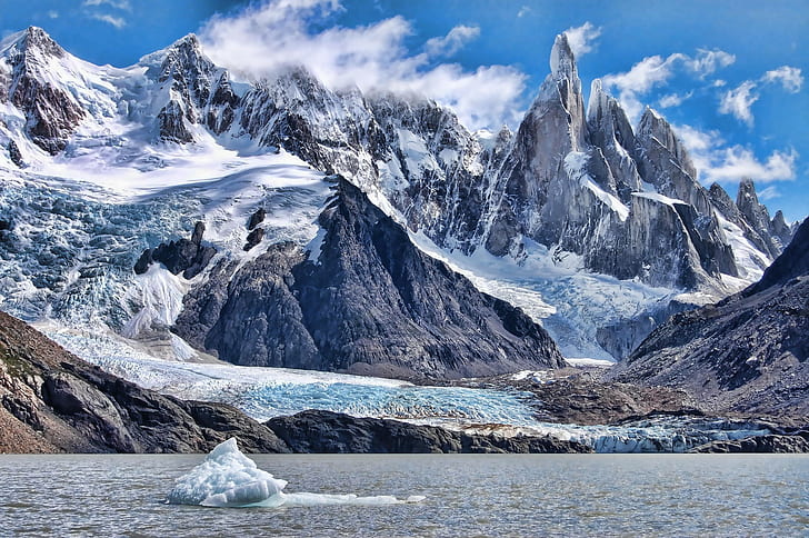 natur, glaciär, Cerro Torre, snö, berg, is, Patagonia, HD tapet