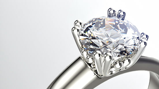 пръстен, диамант, скъпоценен камък, HD тапет HD wallpaper