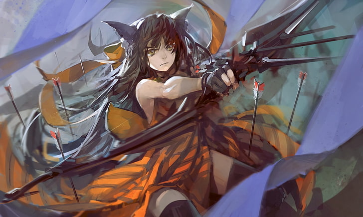 Fantasy Art, Bogenschütze, Anime Girls, Anime, HD-Hintergrundbild