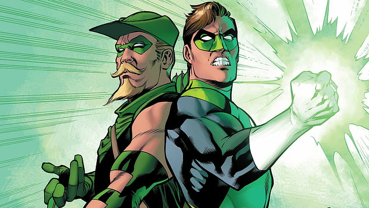 Green Lantern DC Green Green Arrow HD, cartoon/comic, green, dc, lantern, arrow, HD wallpaper