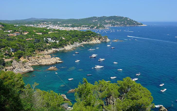 Mediterranean Bay Die spanische Costa Brava in der Region Katalonien in der Nähe von Barcelona, HD-Hintergrundbild