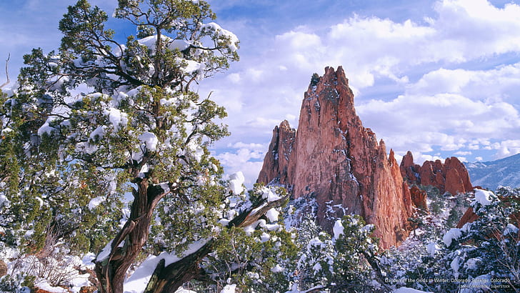 Garten der Götter im Winter, Colorado Springs, Colorado, Winter, HD-Hintergrundbild