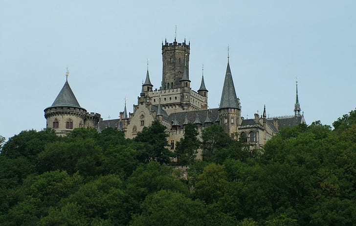 Altes Schloss, Architektur, Schloss, Gebäude, alt, Tiere, HD-Hintergrundbild