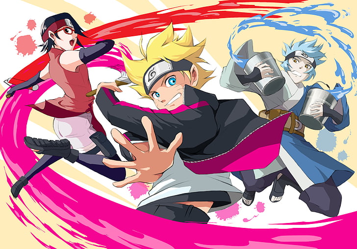 Anime, Boruto, Boruto Uzumaki, Mitsuki (Naruto), Sarada Uchiha, HD-Hintergrundbild
