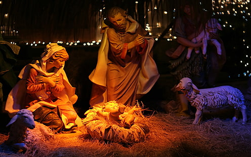 Julafton Födelsen av Jesus Kristus Desktop Hd Wallpaper 3840 × 2400, HD tapet HD wallpaper