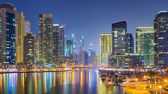 Дубай Марина, Дубай, Объединенные Арабские Эмираты, Архитектура, HD обои HD wallpaper