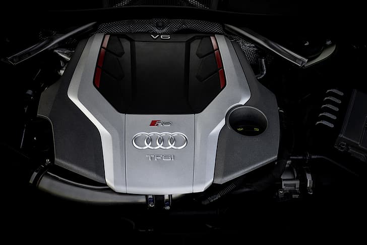 Audi, motor, TFSI, RS 5, 2020, V6 Biturbo, 450 HP, RS5 Sportback, HD masaüstü duvar kağıdı
