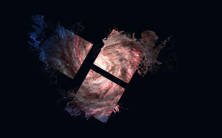 Vintergatan illustration, galax, abstrakt, fyrkantig, HD tapet