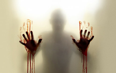 sangue, buio, morto, dramma, orrore, camminare, zombi, Sfondo HD HD wallpaper