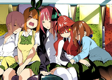 Anime, The Quintessential Quintuplets, Ichika Nakano, Itsuki Nakano, Miku Nakano, Nino Nakano, Yotsuba Nakano, HD tapet HD wallpaper