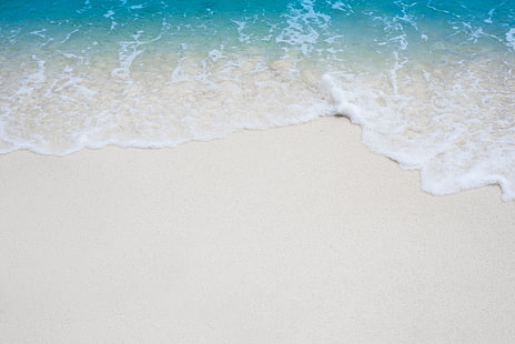 sand, sea, wave, beach, summer, blue, seascape, HD wallpaper HD wallpaper