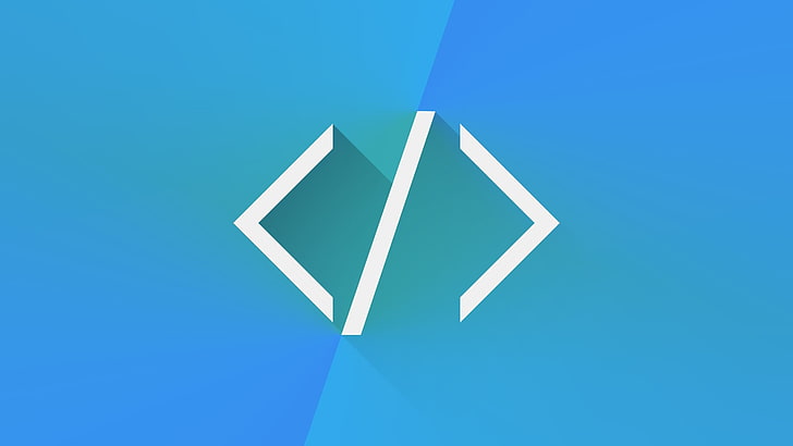 código final de programação, HTML, programação, código, azul, simplicidade, HD papel de parede