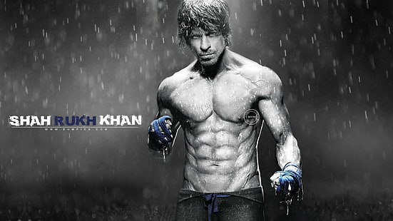 Shah Rukh Khan Eight Pack Abs, selebriti pria, shahrukh khan, bollywood, aktor, Wallpaper HD HD wallpaper