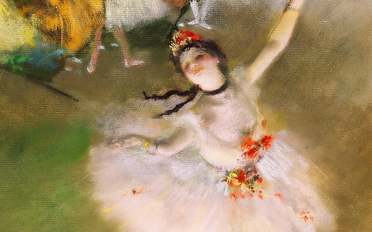 penari, lukisan, seni klasik, dansa, Wallpaper HD