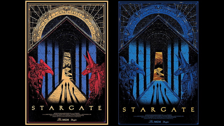 Stargate, film, kolase, poster film, Wallpaper HD