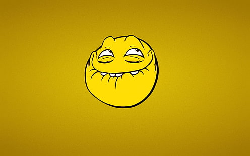 gul emoji, meme, söt, ansikte, känslor, HD tapet HD wallpaper