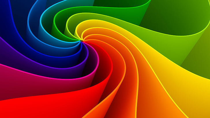 mehrfarbiges digitales wallpapaer, Regenbogen, 4k, Tapete 5k, 8k, Seiten, Hintergrund, HD-Hintergrundbild