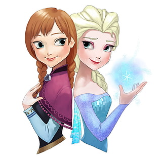 Frozen (фильм), принцесса Эльза, принцесса Анна, HD обои HD wallpaper