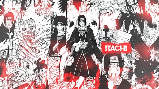 มังงะ, ภาพตัดปะ, Naruto (อะนิเมะ), Uchiha Itachi, Susanoo (ตัวละคร), วอลล์เปเปอร์ HD HD wallpaper