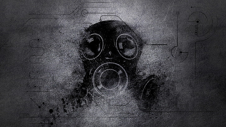 fan art, gas masks, HD wallpaper