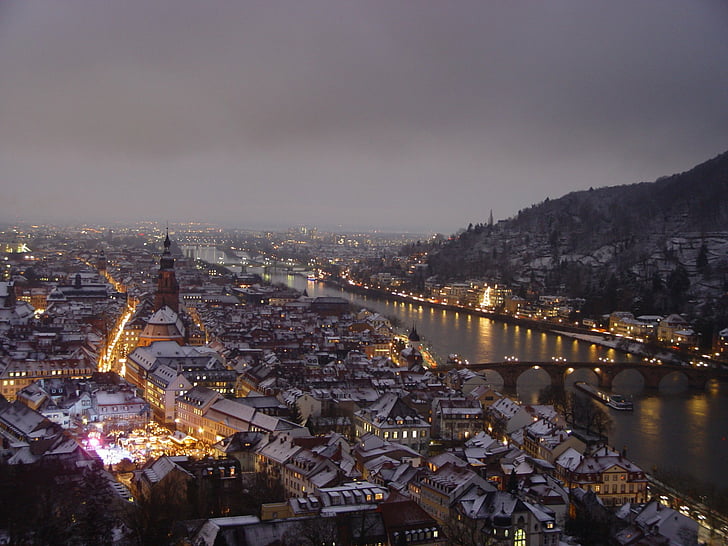 Les villes, Heidelberg, Fond d'écran HD
