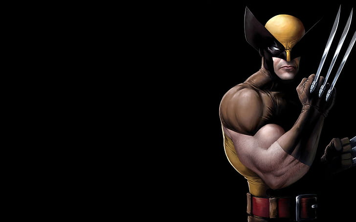 Wolverine X-Men Black HD, xmen wolverine, kartun / komik, hitam, x, pria, wolverine, Wallpaper HD