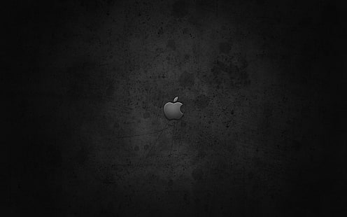 グレーのアップルロゴ、アップル、ブラック、ブランド、 HDデスクトップの壁紙 HD wallpaper
