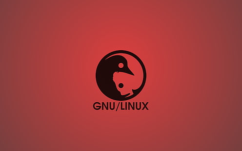Лого на GNU Linux, Linux, GNU, минимализъм, HD тапет HD wallpaper