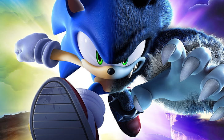 Sonic, Sonic Unleashed, Зеленые глаза, Ежик, Sonic The Hedgehog, HD обои