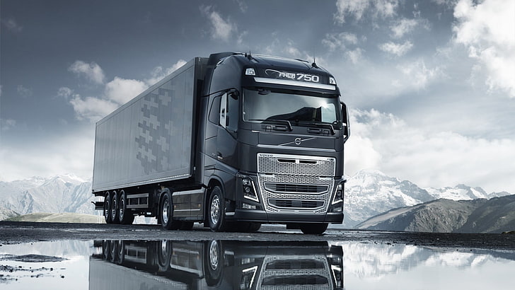 Camión Volvo gris, Volvo FH16, camiones, Volvo, camión, vehículo, Fondo de pantalla HD