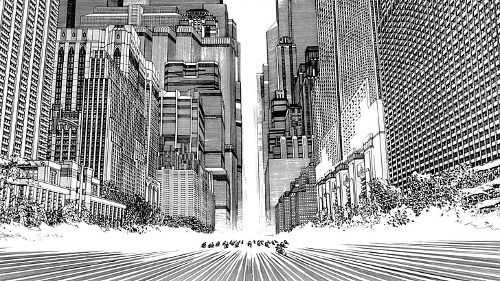 Akira, katsuhiro otomo, fattore monocromatico, manga, Sfondo HD