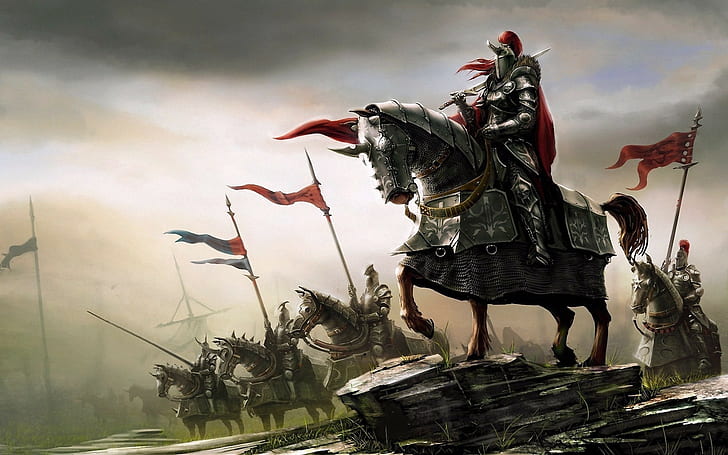 fantasy art knight knights medieval, HD wallpaper