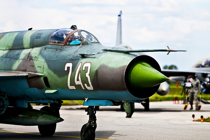 Nariz, Aviação, caça multifunções, O MiG-21, supersônico, Cama de peixe, Mikoyan, Gurevich, 243, HD papel de parede