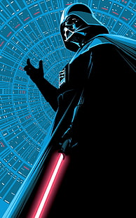 Star Wars Darth Vader Minimalismus Lichtschwert Porträtanzeige, HD-Hintergrundbild HD wallpaper