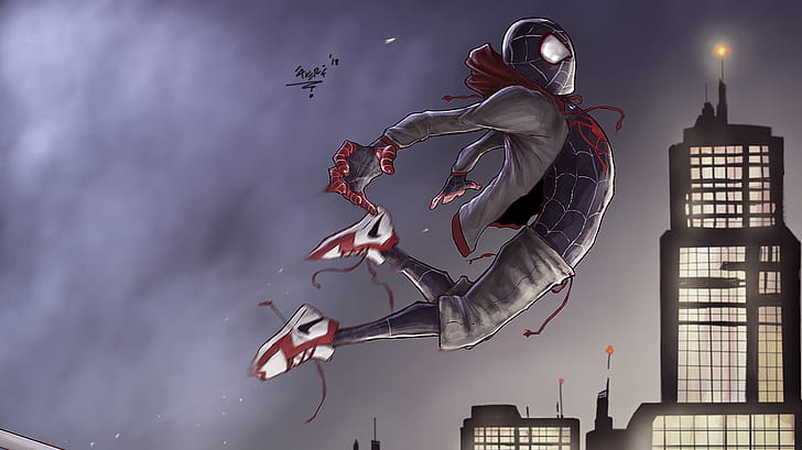 Film, Spider-Man: dans le Spider-Verse, Miles Morales, Spider-Man, Fond d'écran HD