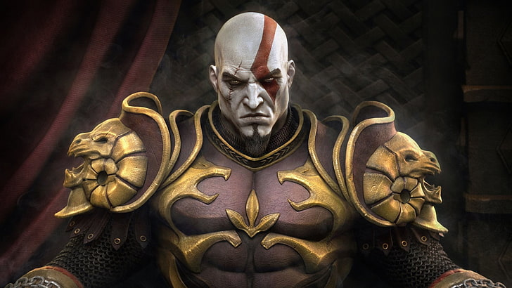 Dewa Perang, Dewa Perang II, Kratos (Dewa Perang), Spartan, Video Game, Wallpaper HD