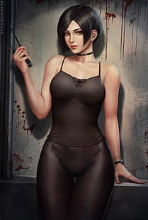 งานศิลปะ, ภาพประกอบ, ศิลปะดิจิตอล, ศิลปะแฟนซี, ภาพวาด, Sciamano240, วีดีโอเกมส์, สาววิดีโอเกม, ตัวละครในวิดีโอเกม, Ada Wong, Resident Evil, วอลล์เปเปอร์ HD HD wallpaper