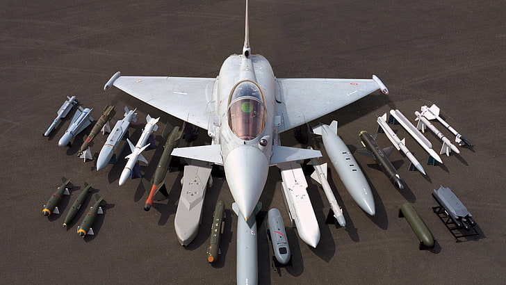 комплект играчки за боен самолет, армия, Eurofighter Typhoon, военен самолет, военен, самолет, HD тапет